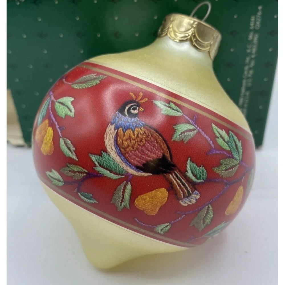 Hallmark Grandmother Keepsake Glass Ball‎ Ornament W/Box 1988 Vintage